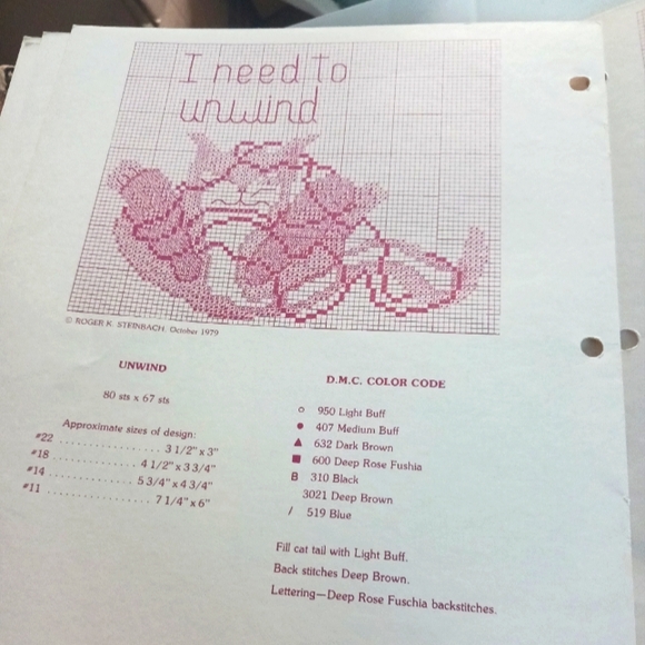 Vintage Cat Needlecraft and Embroidery Patterns Book - Picture 6 of 8